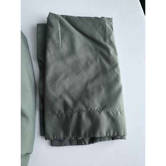 London Fog Green Twin Duvet Cover Set - Soft Microfiber - Picture 5 of 6